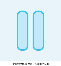 pause button vector icon, pause symbol. Modern,simple flat vector illustration for web site or mobile app