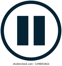 Pause Button Vector Illustration. 