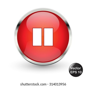 Pause Button.
Vector Illustration.