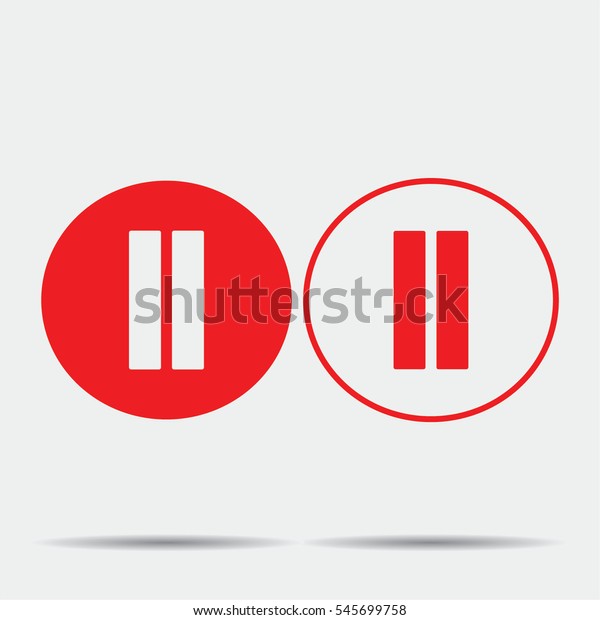 Pause Buttons Icon Illustration Isolated Vector Stock Vector (Royalty ...