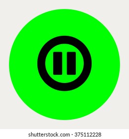 Pause Circle navigation button.Vector illustration.