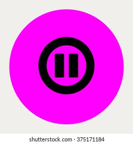 Pause Circle navigation button.Vector illustration.