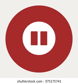 Pause Circle navigation button.Vector illustration.