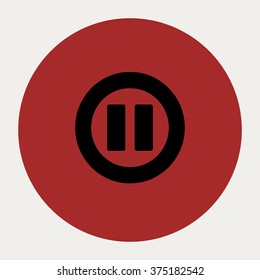 Pause Circle navigation button.Vector illustration.