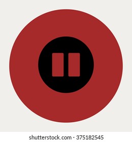 Pause Circle navigation button.Vector illustration.