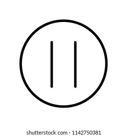 Pause Circular Button icon vector icon. Simple element illustration. Pause Circular Button symbol design. Can be used for web and mobile.