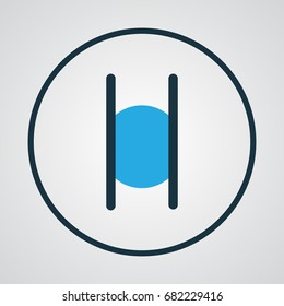 Pause Colorful Outline Symbol. Premium Quality Isolated Stop Element In Trendy Style.