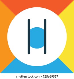 Pause Colorful Outline Symbol. Premium Quality Isolated Stop Element In Trendy Style.