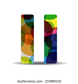 Pause Colorful Vector Icon Design