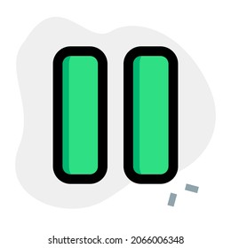 Pause mit Doppelbalkendarstellung