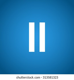 pause  flat web icon. Flat design style eps 10