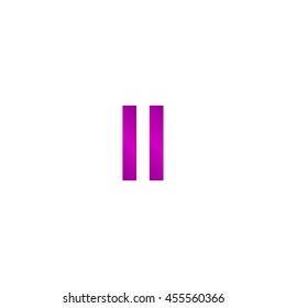 pause flat web icon. Flat design style eps 10