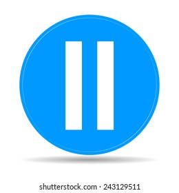 pause flat web icon. Vector illustration