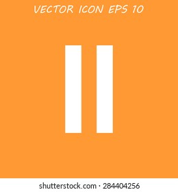 pause  flat web icon. Vector illustrator EPS