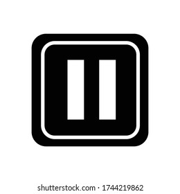 pause with glyph icon illustration