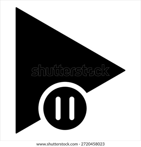 Pause Glyph Icon Style Collection