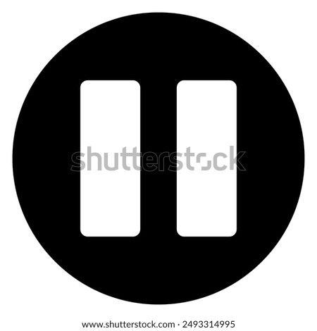 pause glyph icon vector illustration isolated on white background