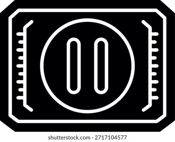 Pausar diseño de icono de estilo de glifo
