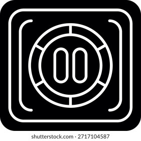 Pausar diseño de icono de estilo de glifo