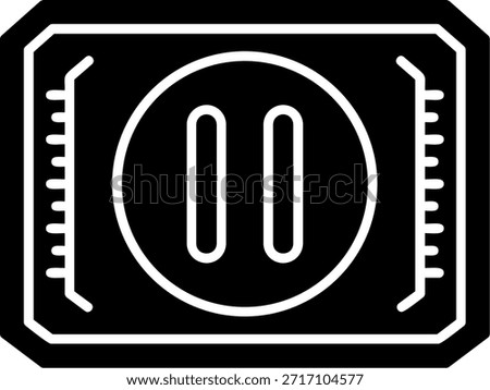 Pause Glyph Style Icon Design