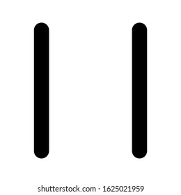 pause icon with 48 px and glyph style. Suitable for UI designs, logos, applications and websites.
