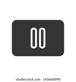 Pause Icon Button Symbol Vector