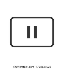 Pause Icon Button Symbol Vector