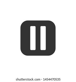Pause Icon Button Symbol Vector