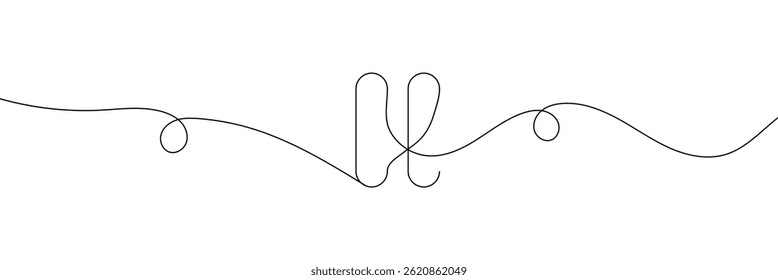 Pause icon in continuous line drawing style. Line art of pause button. Vector illustration. Abstract background . Vector Illustration  . EPS 10 .