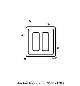 Pause icon design vector