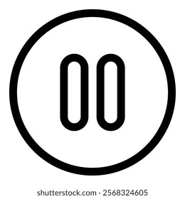 Pause Icon Element For Design