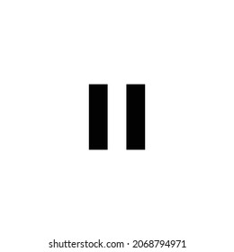 pause Icon. Flat style design isolated on white background. Vector illustration