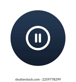 Pause icon, Flat vector illustration for web and mobile interface, EPS 10