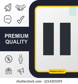 Pause icon graphic element. Modern design.