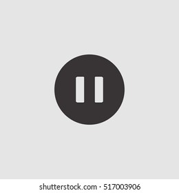 pause icon illustration, can be used for web and design, simple vector sign symbol