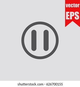 Pause icon infographic isolated in flat style.Vector illustration.