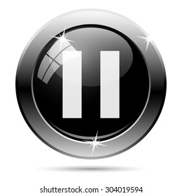 Pause icon. Internet button on white background. EPS10 vector 