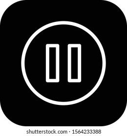 Pause icon isolated on background
 