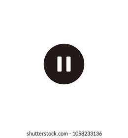 Pause icon isolated on white background