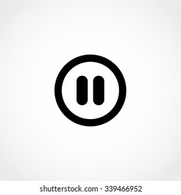Pause Icon Isolated on White Background