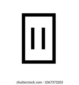 Pause icon. Lines. Web interface symbol. Play and stop concept. Flat design. Vector Illustration.

