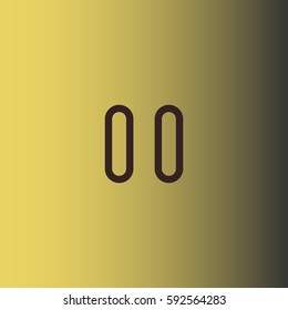 Pause icon. Media player button vector