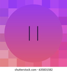 Pause icon. Media player button vector