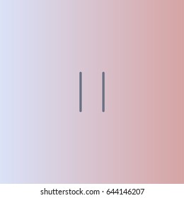 Pause icon. Media player button vector