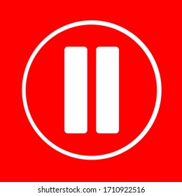 pause icon, music pause icon vector 