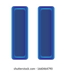 Pause icon. New trendy blue pause vector illustration symbol