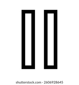 pause icon on white background