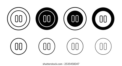 Icono de pausa Vector de contorno para Web ui