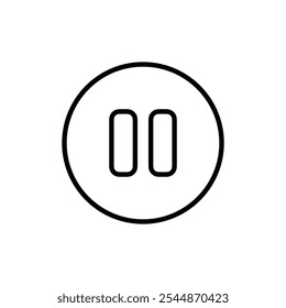 Icono de pausa Vector de contorno para Web ui
