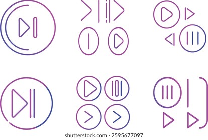 PAUSE ICON SET DESIGN 2025